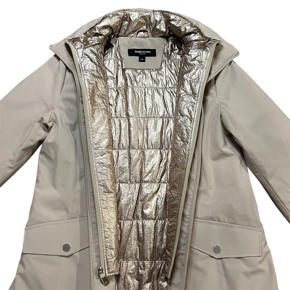 Kenneth Cole New York Insulates Beige Coat Size S
